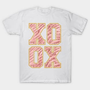 XOXO varsity letters pink glitter tiger print T-Shirt